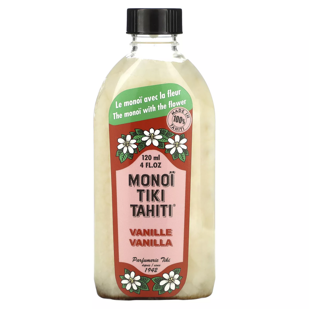 Monoi Tiare Tahiti Tipanie Scented Coconut Oil With Vanilla - 4 Oz